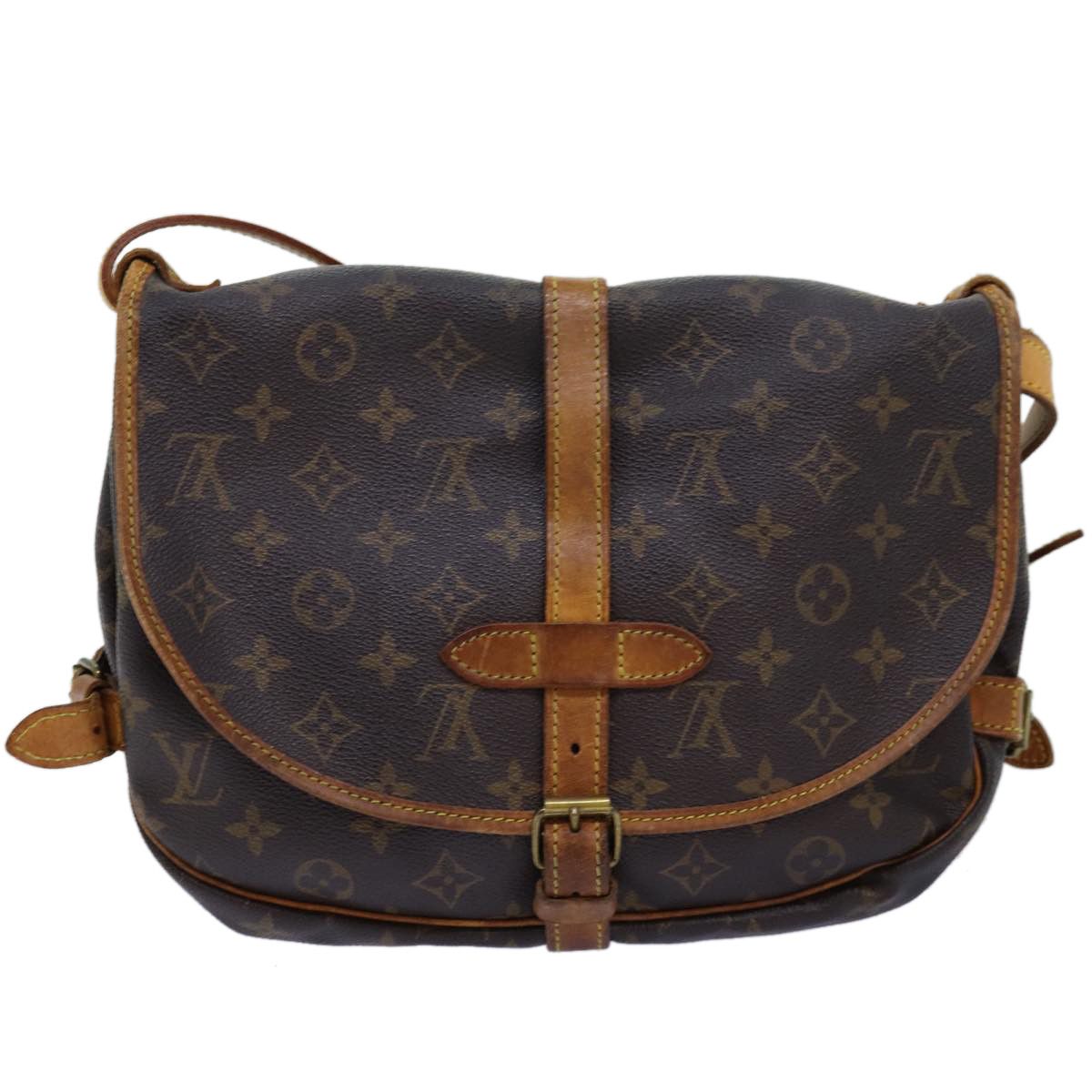 Louis Vuitton Saumur Brown Canvas Shoulder Bag (Pre-Owned) Size ONE SIZE - 2 Thumbnail