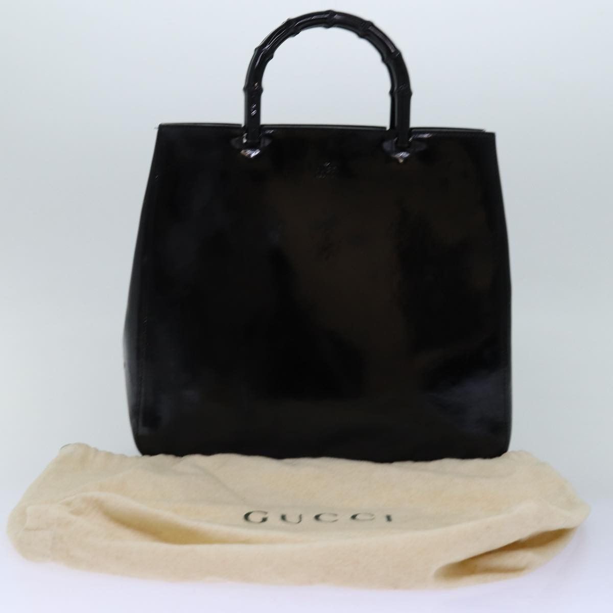Gucci Bamboo Black Leather Handbag (Pre-Owned) Size ONE SIZE - 9 Thumbnail