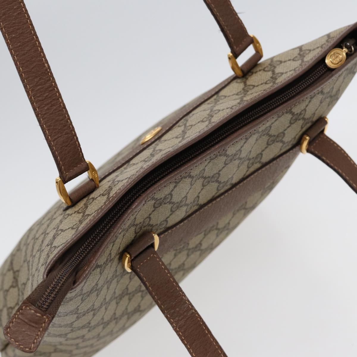 Gucci Gg Canvas Brown Canvas Tote Bag (Pre-Owned) Size ONE SIZE - 13 Thumbnail