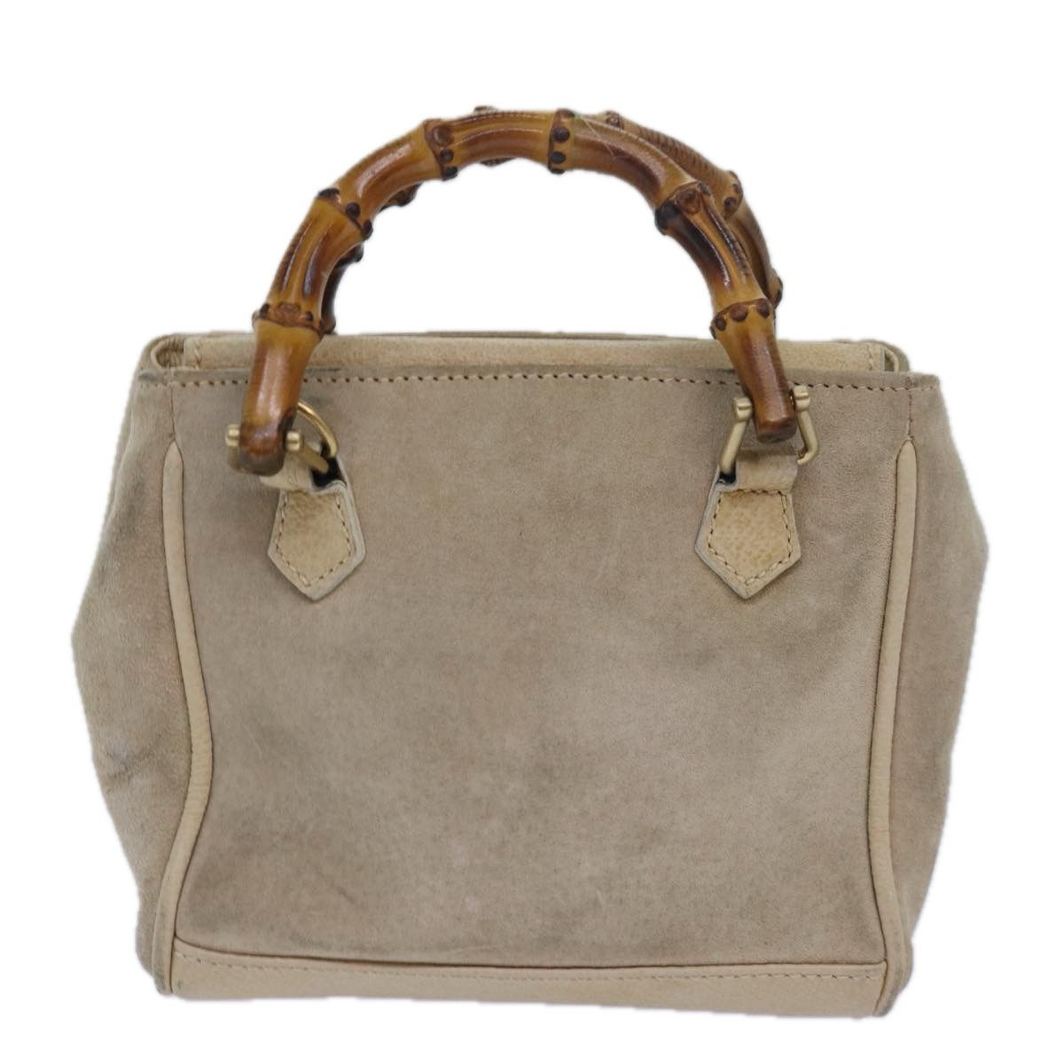 Gucci Bamboo Beige Suede Handbag (Pre-Owned) Size ONE SIZE - 2 Thumbnail