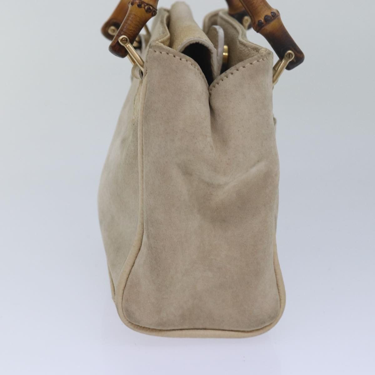 Gucci Bamboo Beige Suede Handbag (Pre-Owned) Size ONE SIZE - 10 Thumbnail