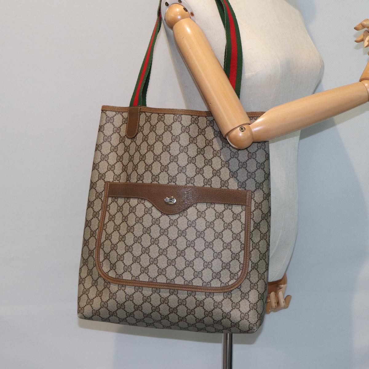 Gucci Gg Canvas Beige Canvas Tote Bag (Pre-Owned) Size ONE SIZE - 7 Thumbnail
