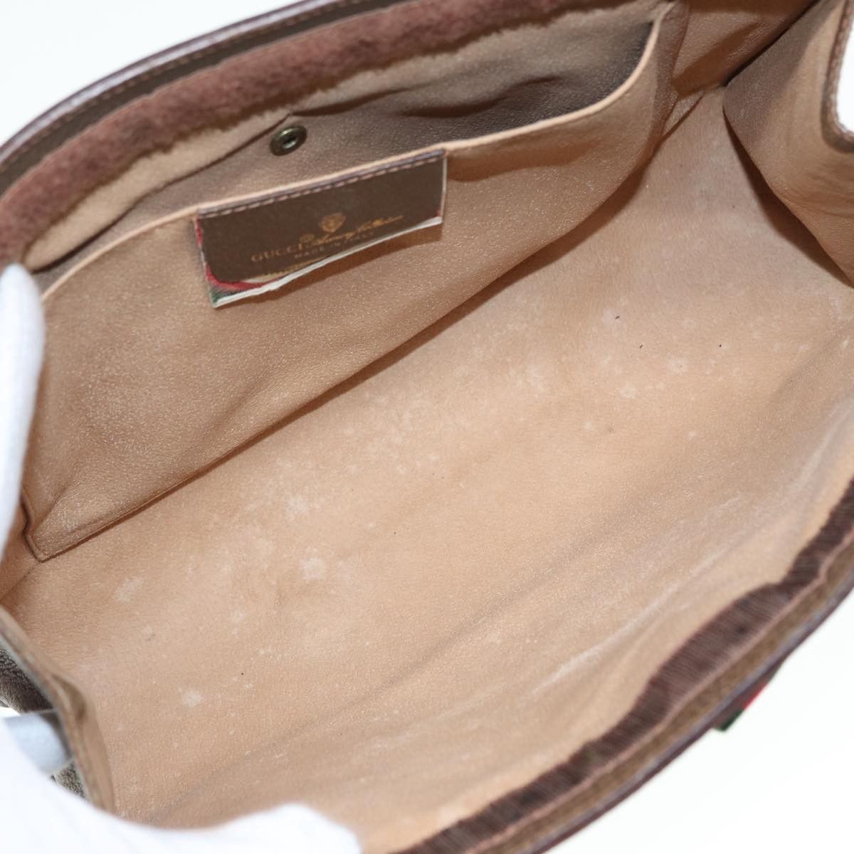 Gucci Sherry Beige Canvas Clutch Bag (Pre-Owned) Size ONE SIZE - 10 Thumbnail