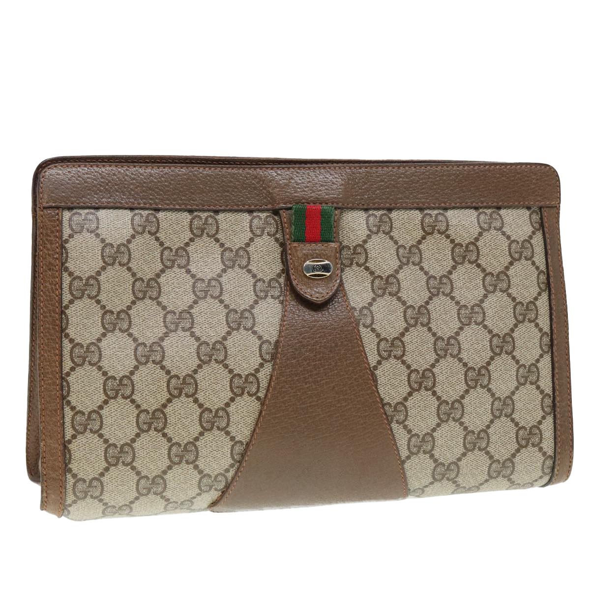 Gucci Sherry Beige Canvas Clutch Bag (Pre-Owned) Size ONE SIZE - 14 Thumbnail
