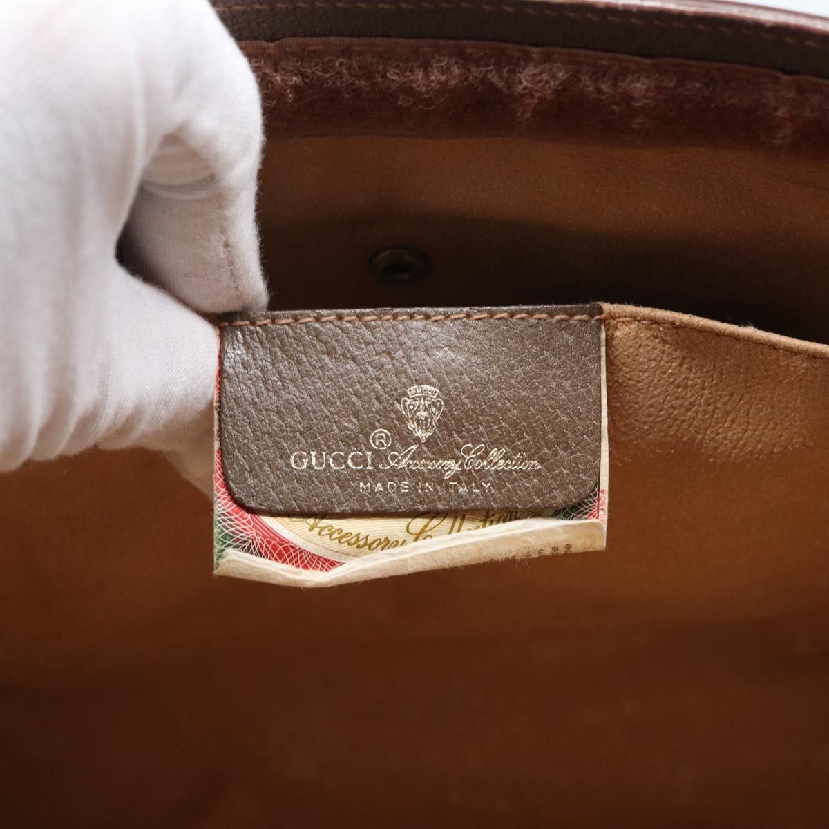 Gucci Sherry Beige Canvas Clutch Bag (Pre-Owned) Size ONE SIZE - 12 Thumbnail