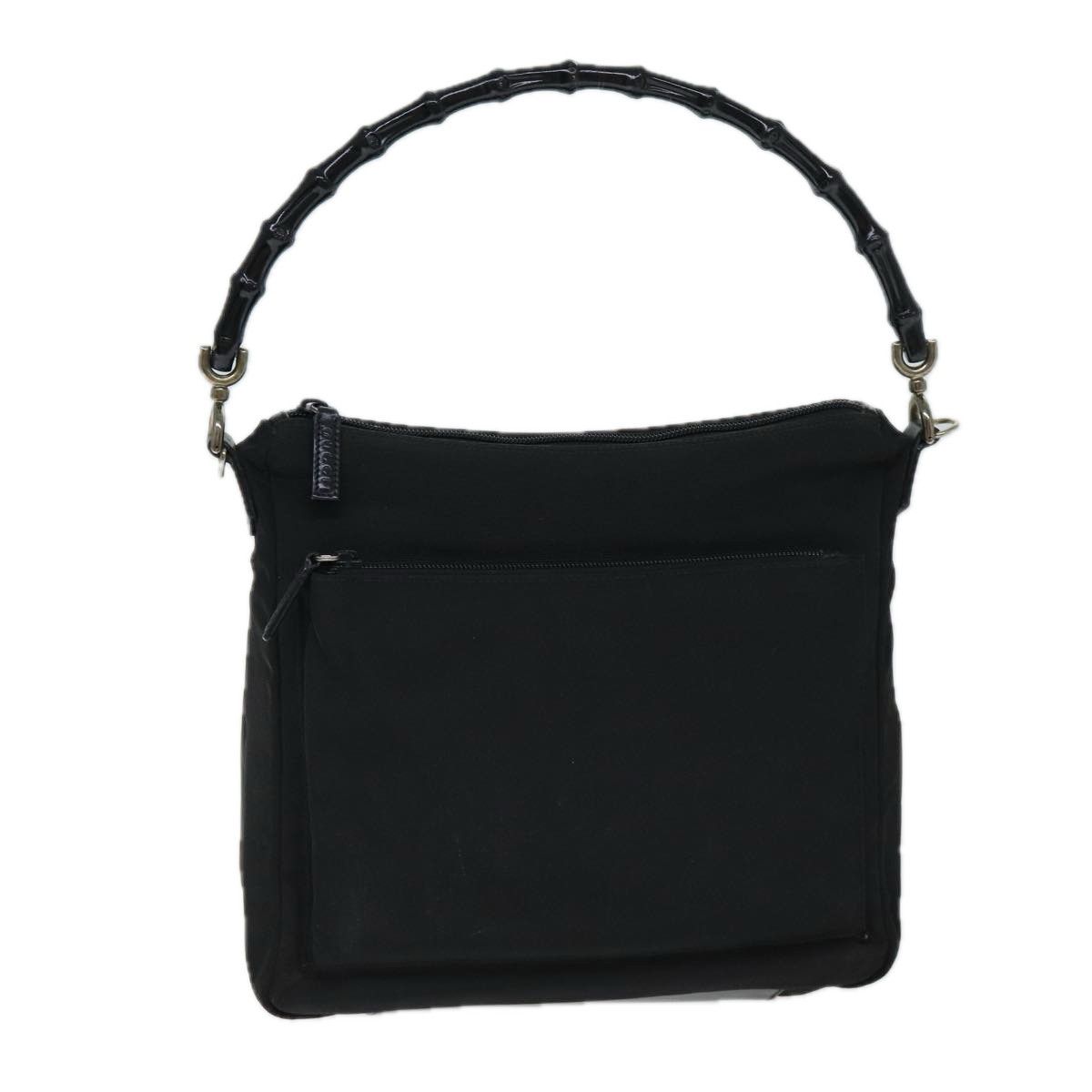 Gucci Bamboo Black Synthetic Handbag (Pre-Owned) Size ONE SIZE - 14 Thumbnail