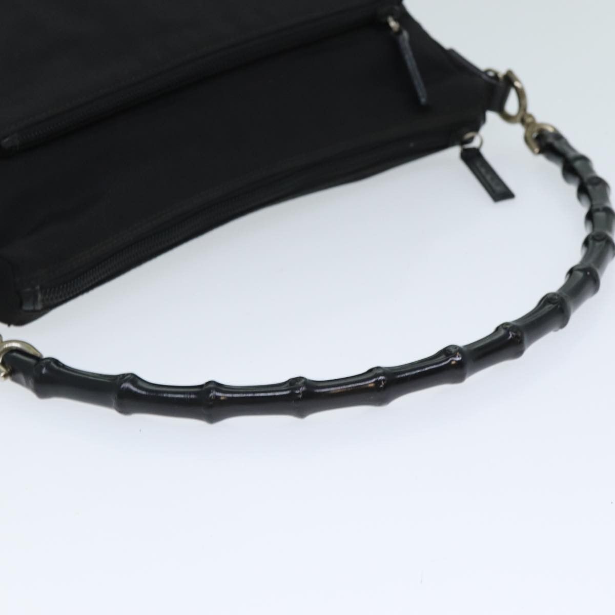 Gucci Bamboo Black Synthetic Handbag (Pre-Owned) Size ONE SIZE - 10 Thumbnail