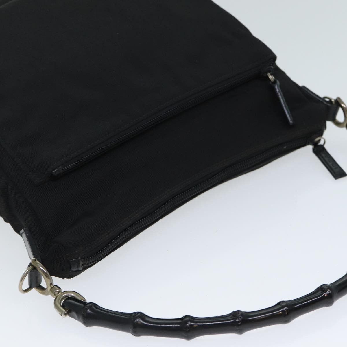 Gucci Bamboo Black Synthetic Handbag (Pre-Owned) Size ONE SIZE - 9 Thumbnail