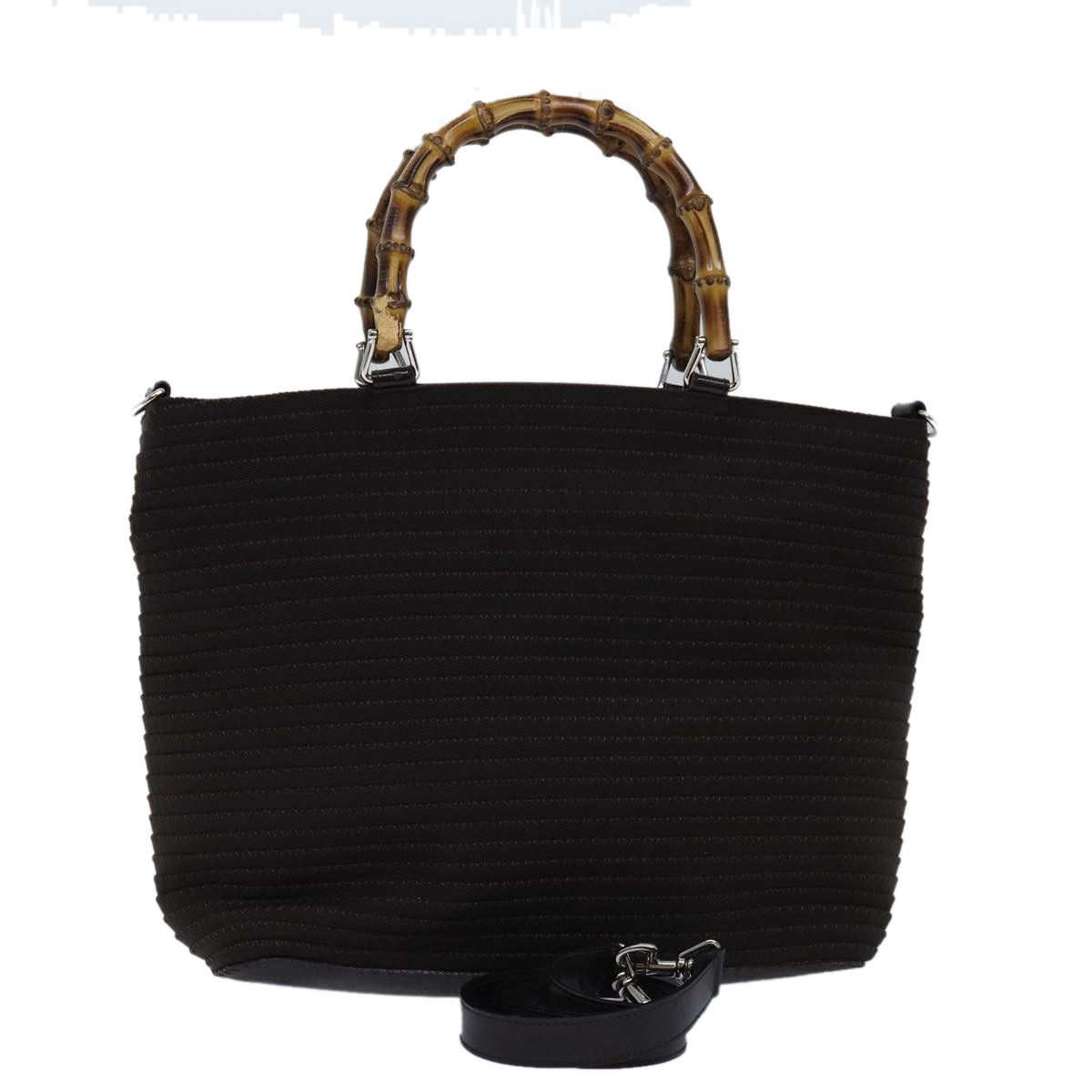 Gucci Bamboo Brown Canvas Tote Bag (Pre-Owned) Size ONE SIZE - 9 Thumbnail