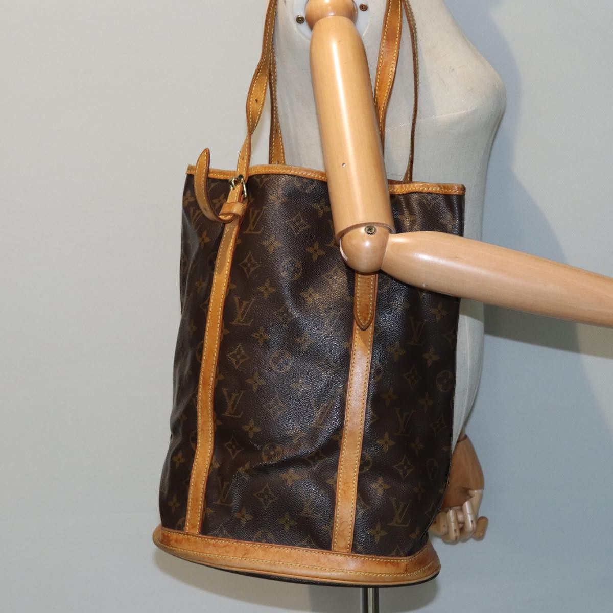 Louis Vuitton Bucket Brown Canvas Shoulder Bag (Pre-Owned) Size ONE SIZE - 6 Thumbnail