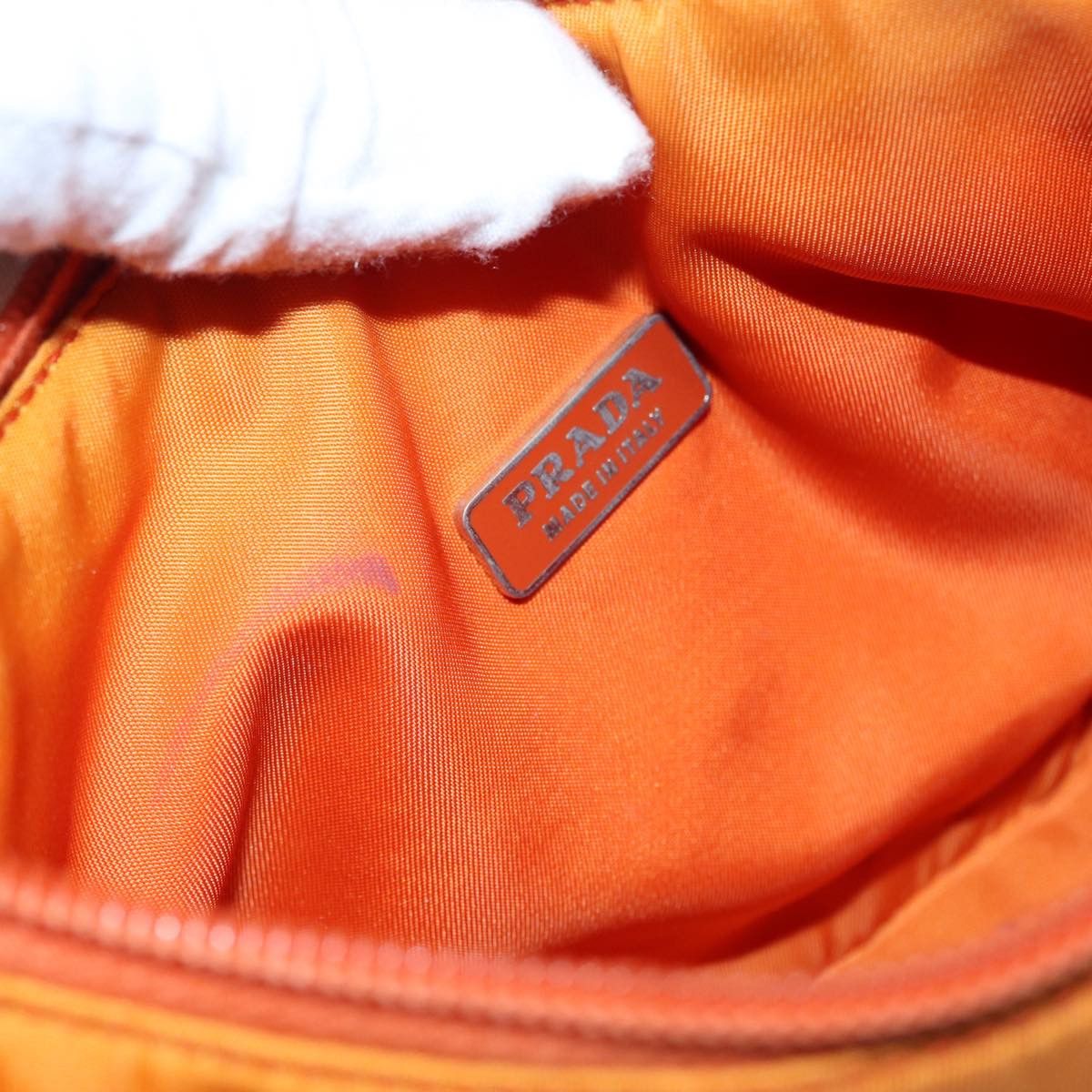Prada Re-Edition Orange Synthetic Handbag (Pre-Owned) Size ONE SIZE - 14 Thumbnail