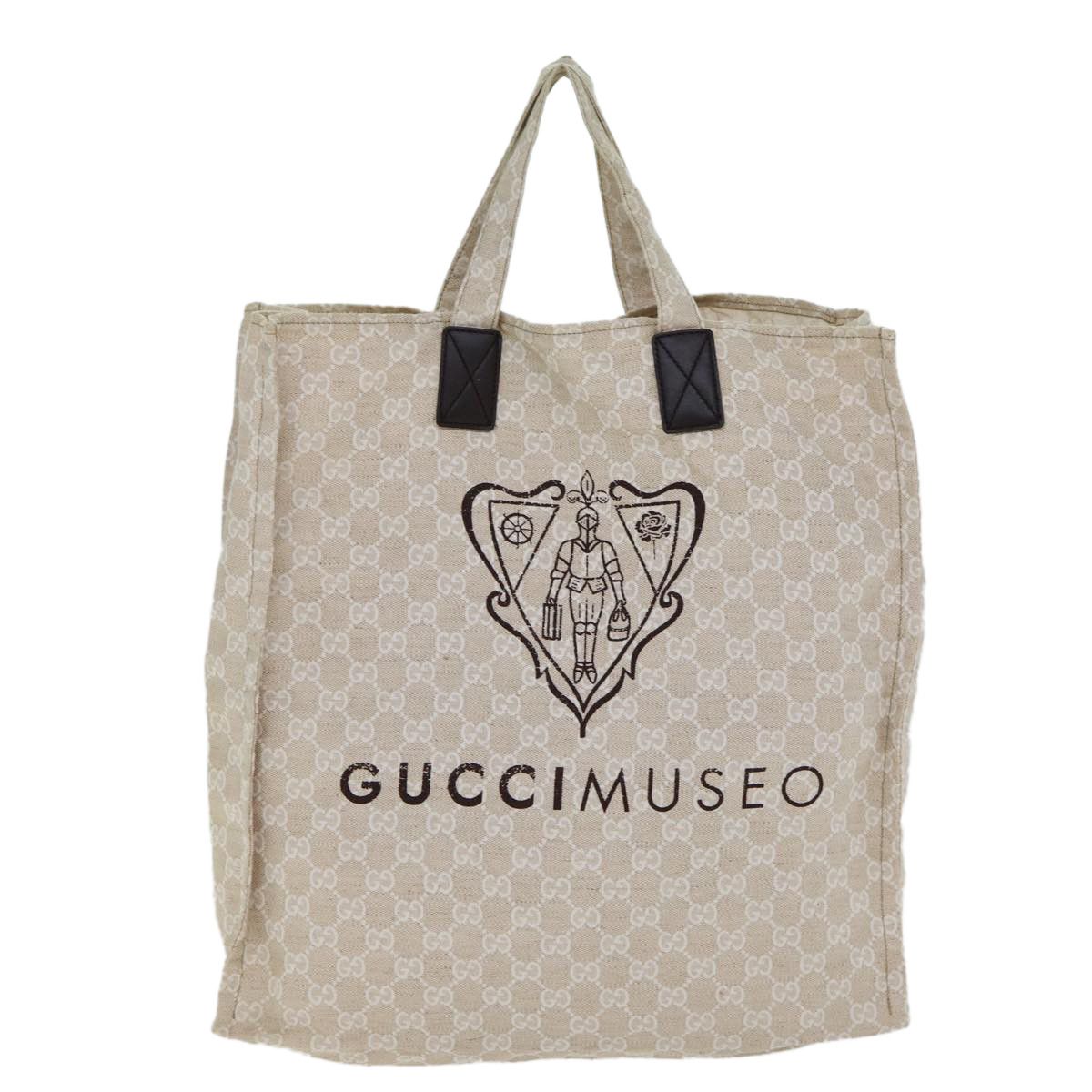 Gucci Cabas Beige Canvas Tote Bag (Pre-Owned) Size ONE SIZE - 9 Thumbnail