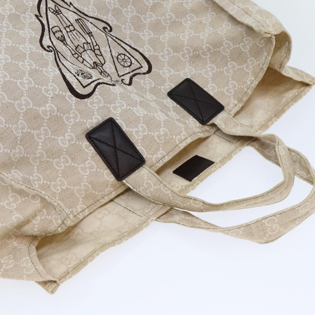 Gucci Cabas Beige Canvas Tote Bag (Pre-Owned) Size ONE SIZE - 4 Thumbnail
