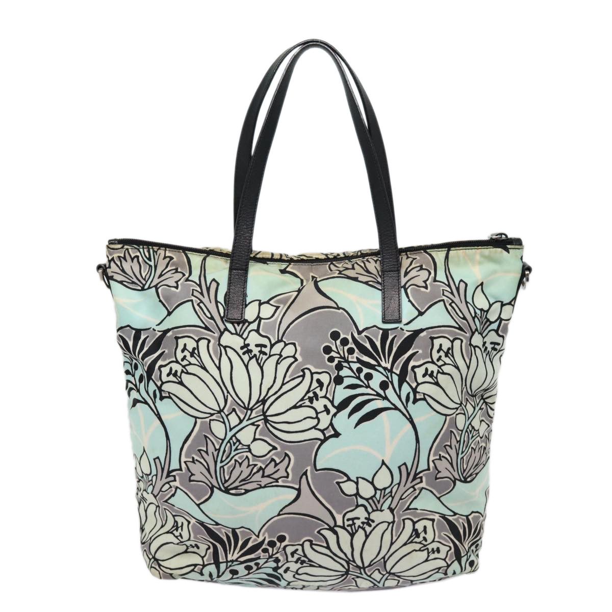 Prada Tessuto Blue Synthetic Tote Bag (Pre-Owned) Size ONE SIZE - 2 Thumbnail