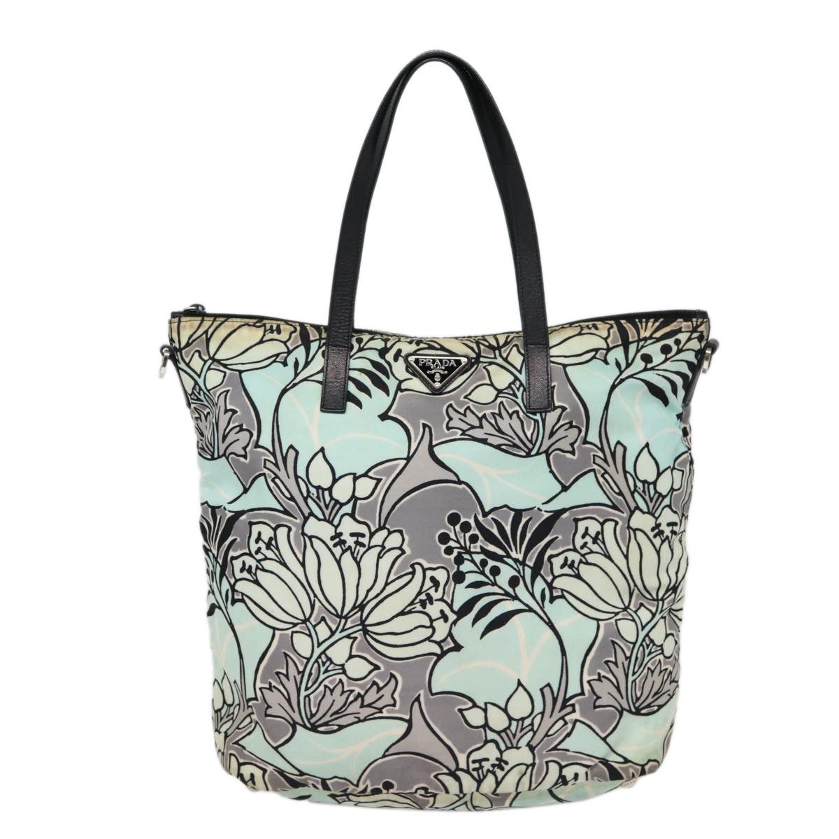 Prada Tessuto Blue Synthetic Tote Bag (Pre-Owned) Size ONE SIZE - 14 Thumbnail