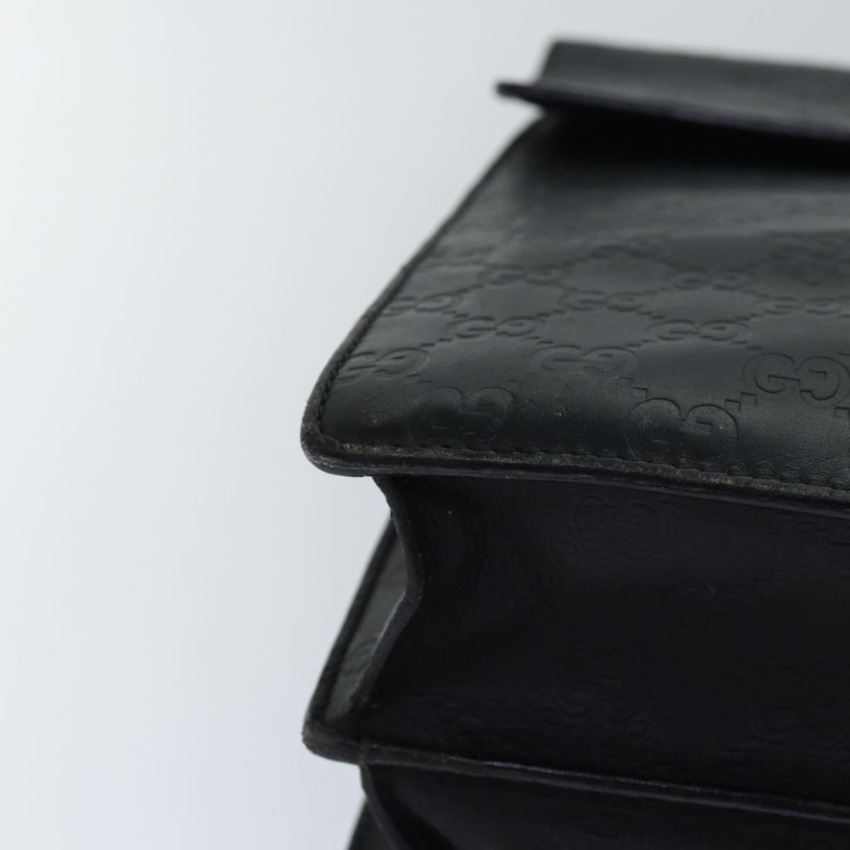 Gucci Gg Supreme Black Leather Handbag (Pre-Owned) Size ONE SIZE - 13 Thumbnail