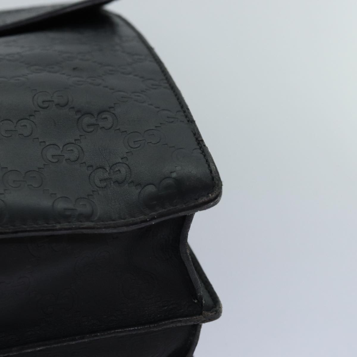 Gucci Gg Supreme Black Leather Handbag (Pre-Owned) Size ONE SIZE - 14 Thumbnail