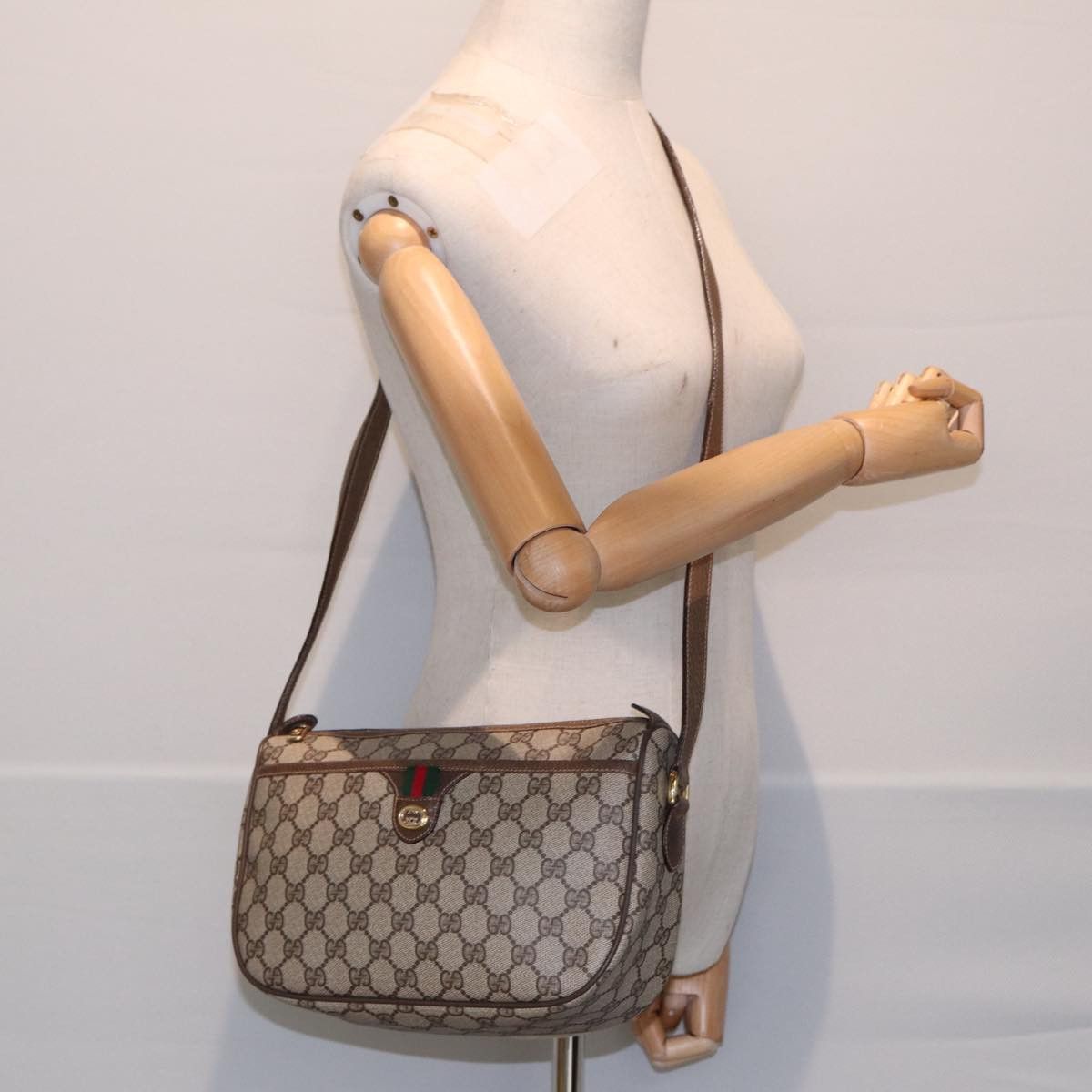 Gucci Ophidia Beige Canvas Shoulder Bag (Pre-Owned) Size ONE SIZE - 11 Thumbnail