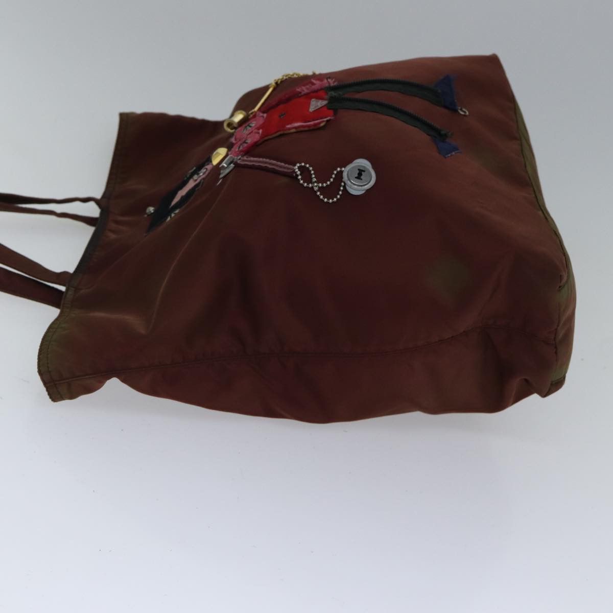 Prada Robot Brown Synthetic Tote Bag (Pre-Owned) Size ONE SIZE - 3 Thumbnail
