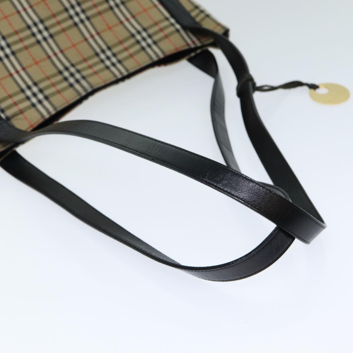 Burberry Nova Check Beige Canvas Tote Bag (Pre-Owned) Size ONE SIZE - 9 Thumbnail
