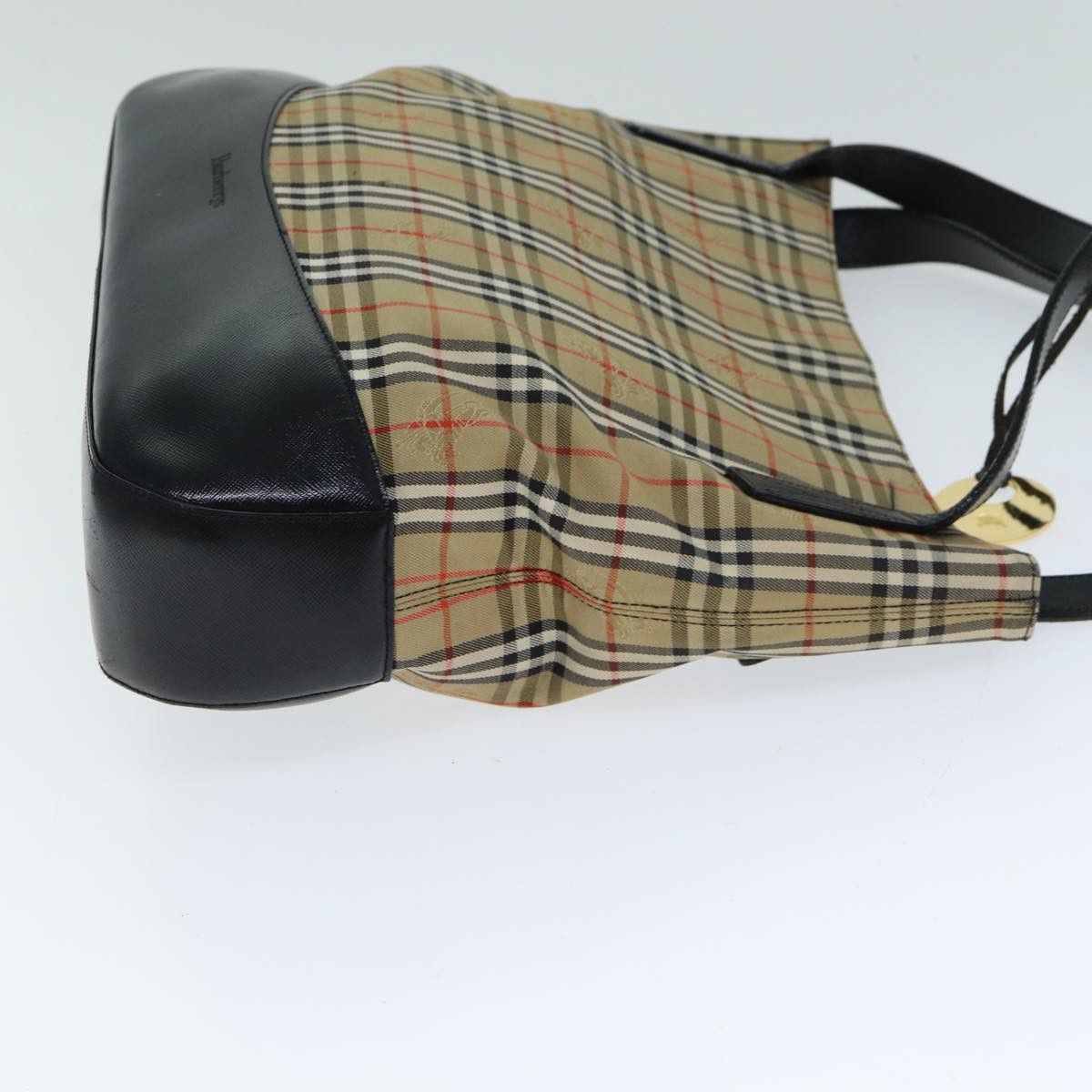 Burberry Nova Check Beige Canvas Tote Bag (Pre-Owned) Size ONE SIZE - 4 Thumbnail