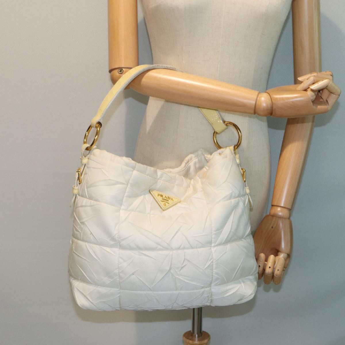 Prada White Synthetic Shoulder Bag (Pre-Owned) Size ONE SIZE - 7 Thumbnail