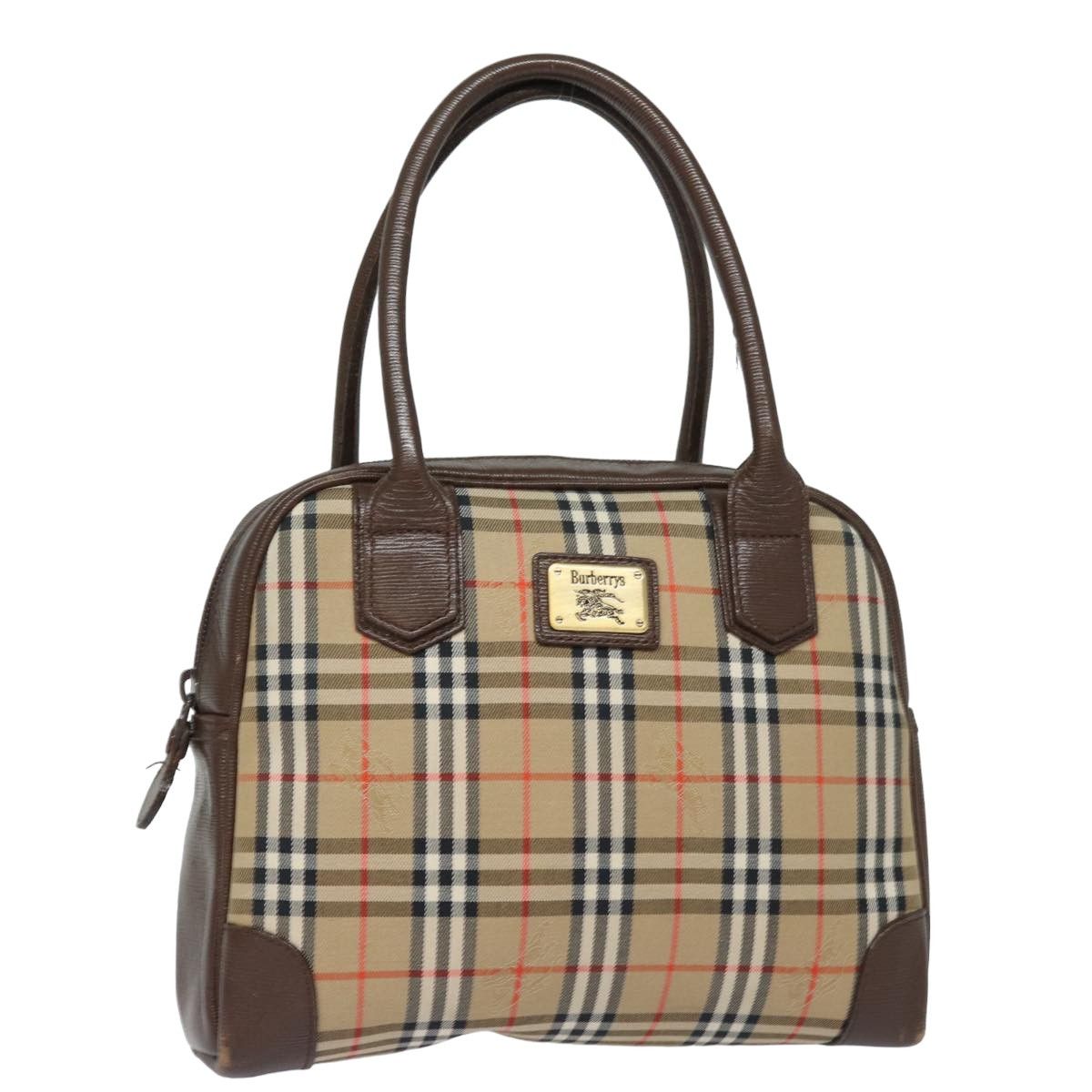 Burberry Nova Check Beige Canvas Handbag (Pre-Owned) Size ONE SIZE - 12 Thumbnail