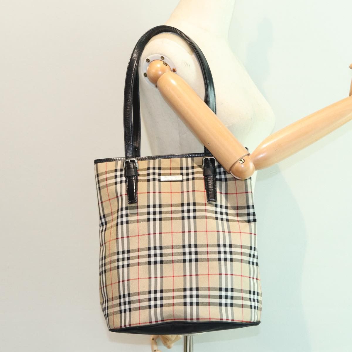 Burberry Nova Check Beige Synthetic Tote Bag (Pre-Owned) Size ONE SIZE - 7 Thumbnail