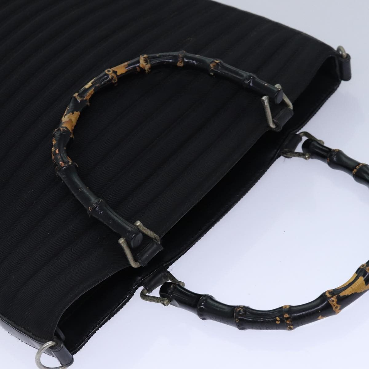 Gucci Bamboo Black Synthetic Handbag (Pre-Owned) Size ONE SIZE - 4 Thumbnail