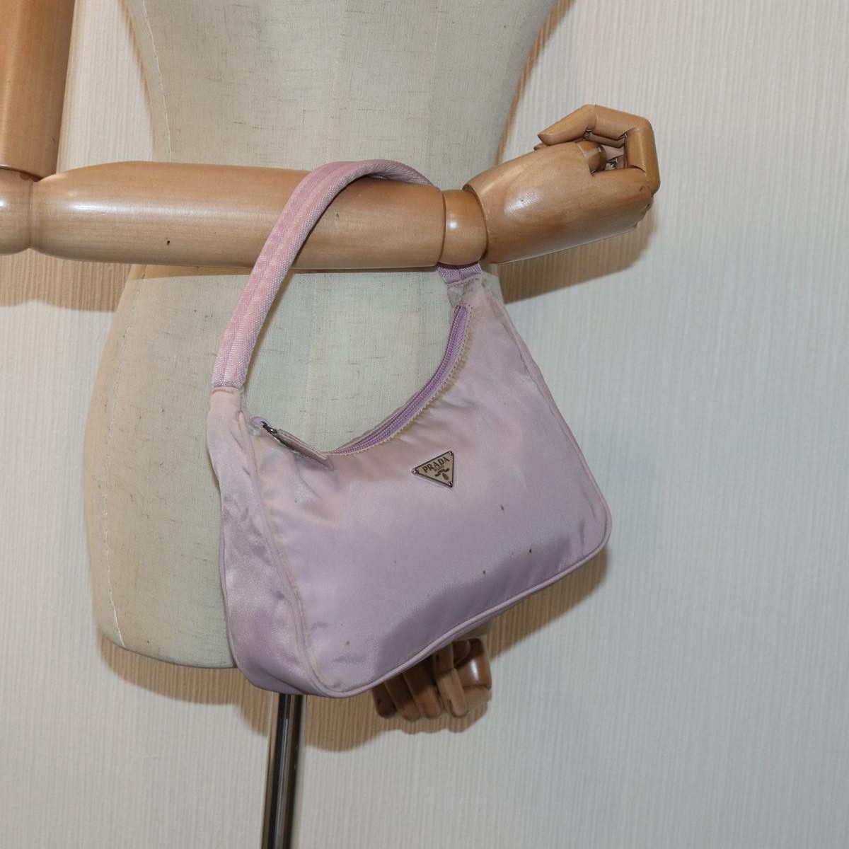 Prada Tessuto Pink Synthetic Handbag (Pre-Owned) Size ONE SIZE - 11 Thumbnail