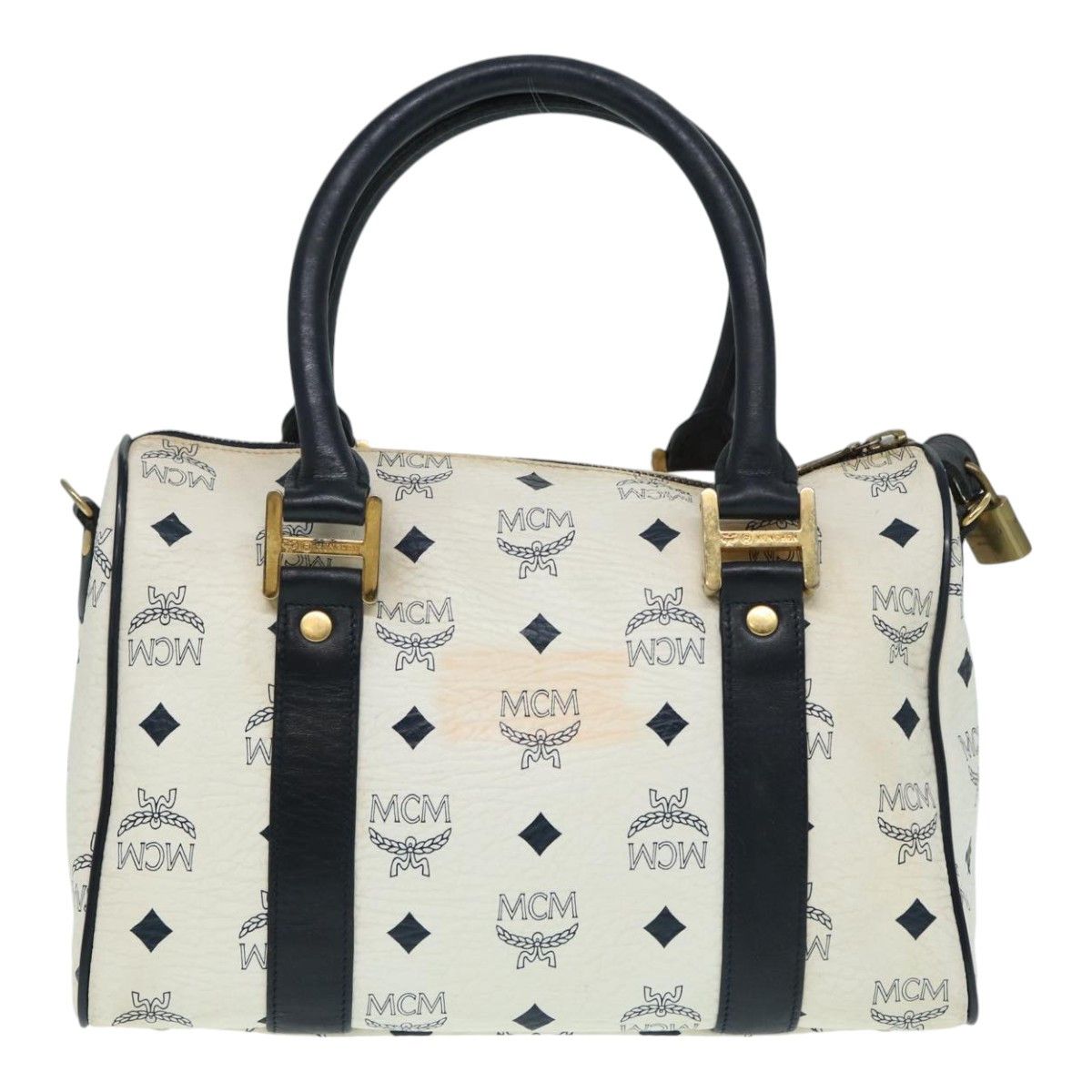 MCM Visetos White Leather Handbag (Pre-Owned) Size ONE SIZE - 2 Thumbnail