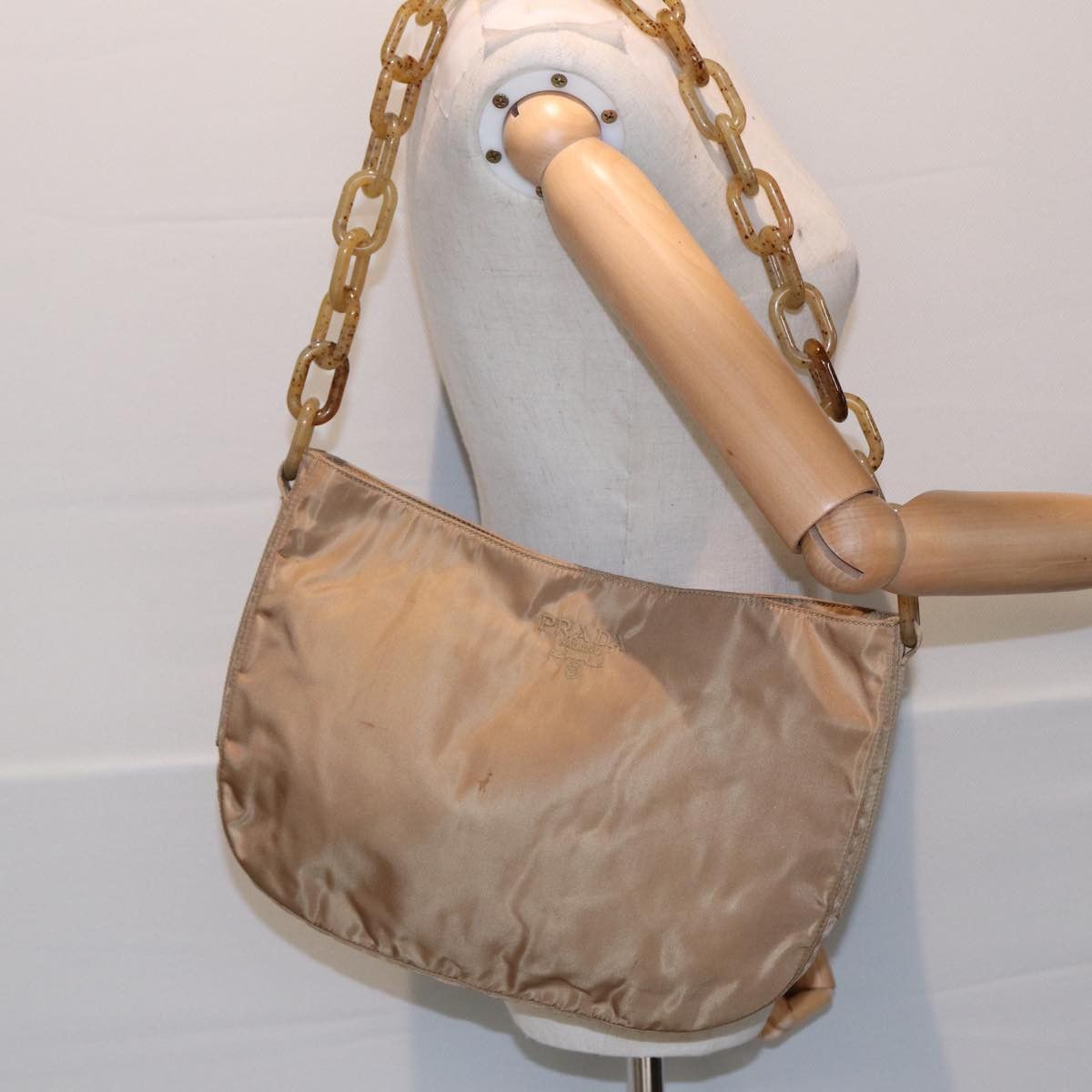 Prada Tessuto Brown Synthetic Shoulder Bag (Pre-Owned) Size ONE SIZE - 8 Thumbnail
