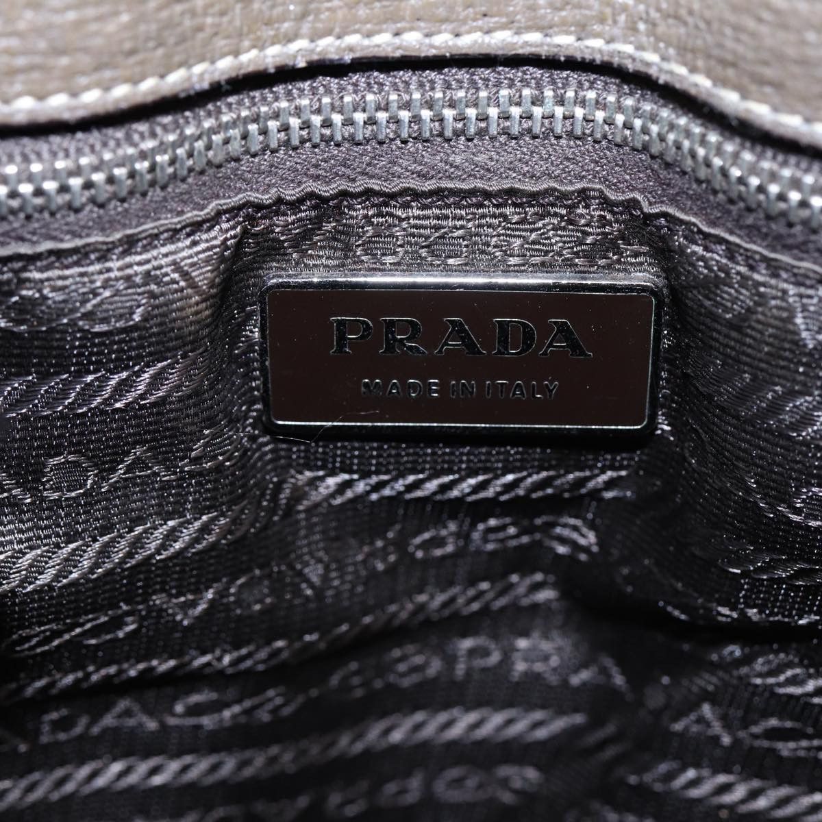 Prada Beige Canvas Handbag (Pre-Owned) Size ONE SIZE - 8 Thumbnail