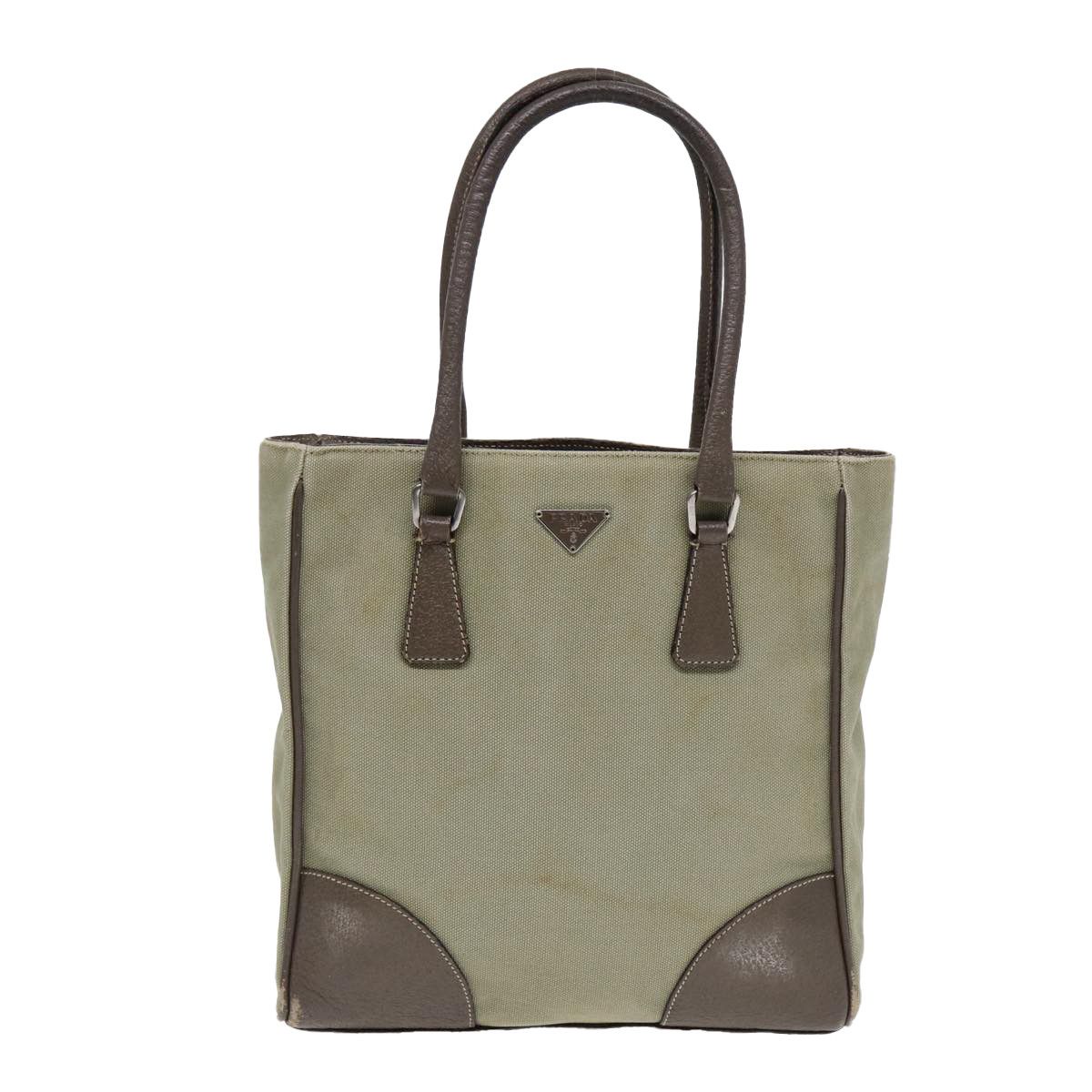 Prada Beige Canvas Handbag (Pre-Owned) Size ONE SIZE - 18 Thumbnail