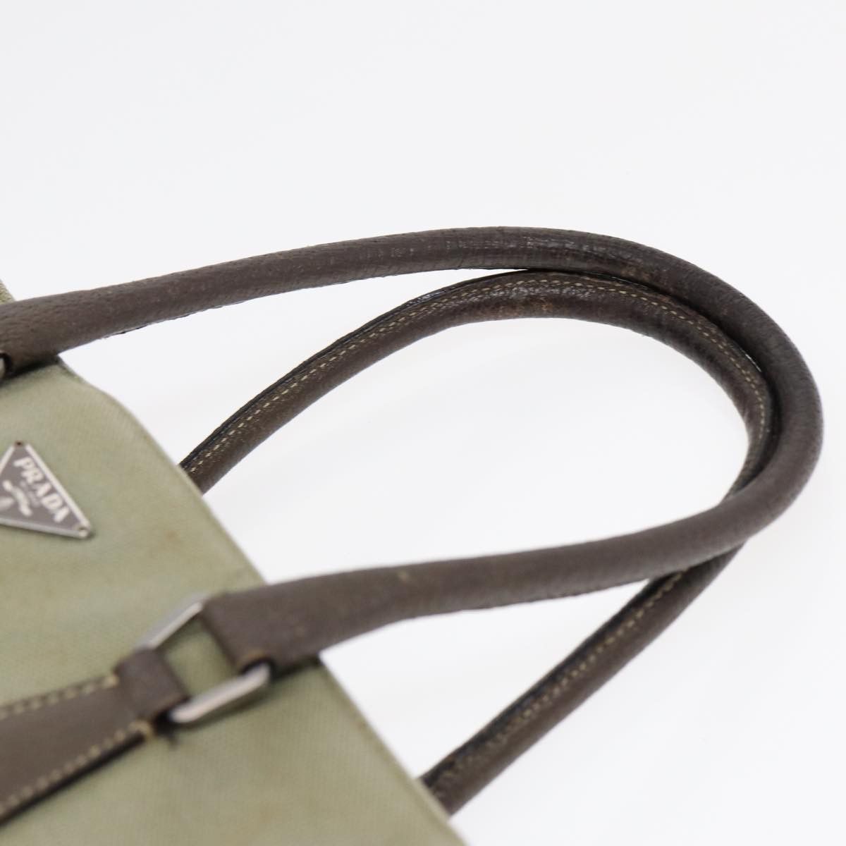 Prada Beige Canvas Handbag (Pre-Owned) Size ONE SIZE - 12 Thumbnail