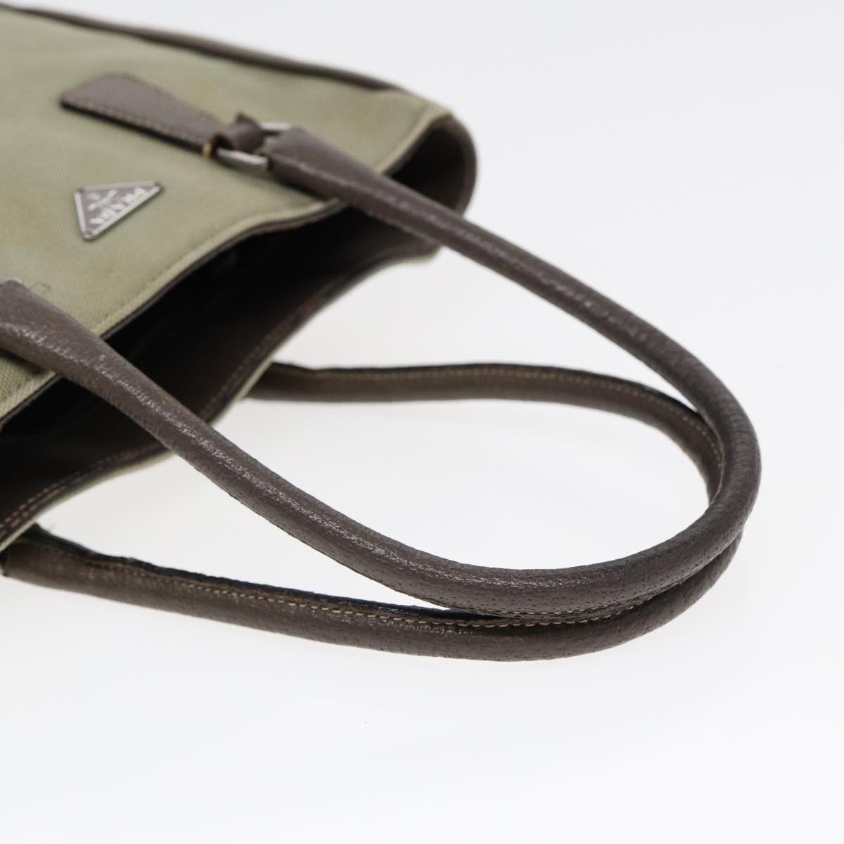 Prada Beige Canvas Handbag (Pre-Owned) Size ONE SIZE - 11 Thumbnail