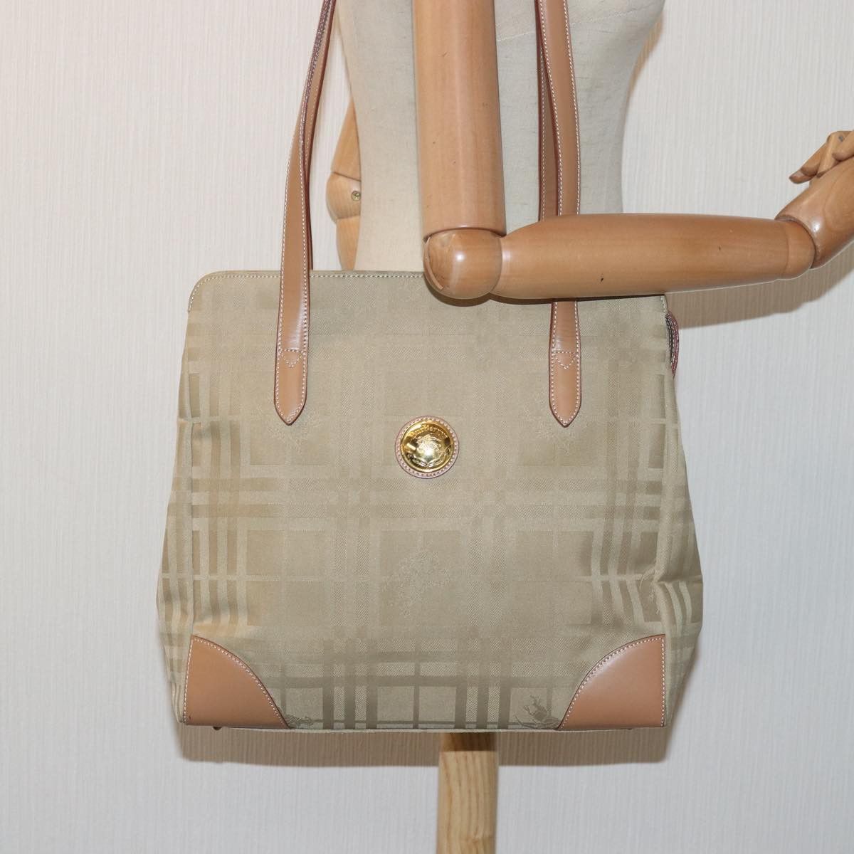 Burberry Beige Canvas Shoulder Bag (Pre-Owned) Size ONE SIZE - 6 Thumbnail