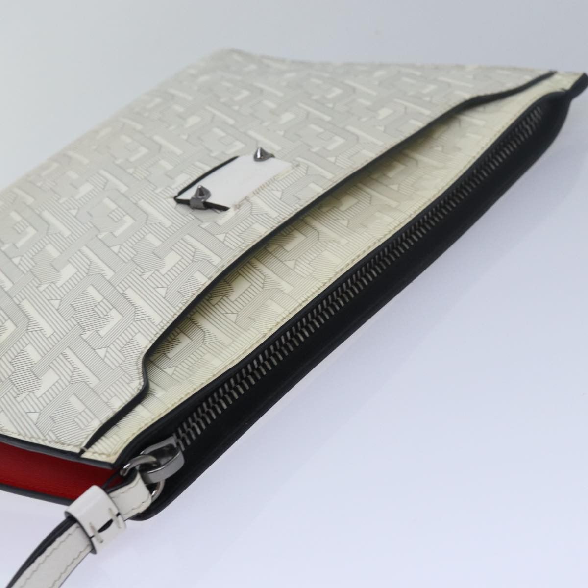 Christian Louboutin White Leather Clutch Bag (Pre-Owned) Size ONE SIZE - 4 Thumbnail