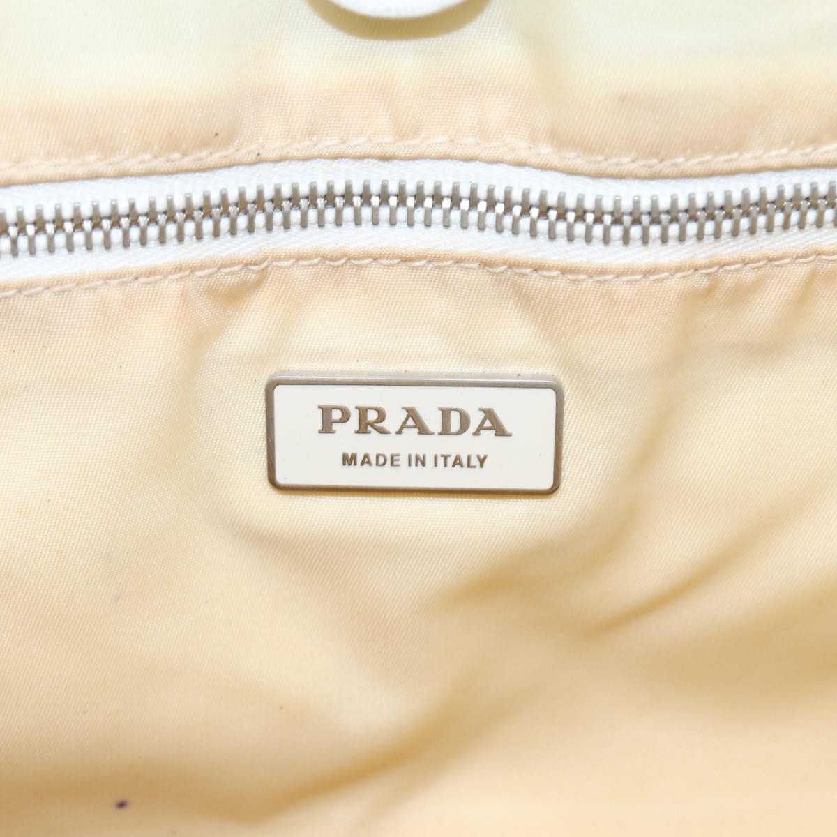 Prada Beige Canvas Shoulder Bag (Pre-Owned) Size ONE SIZE - 8 Thumbnail