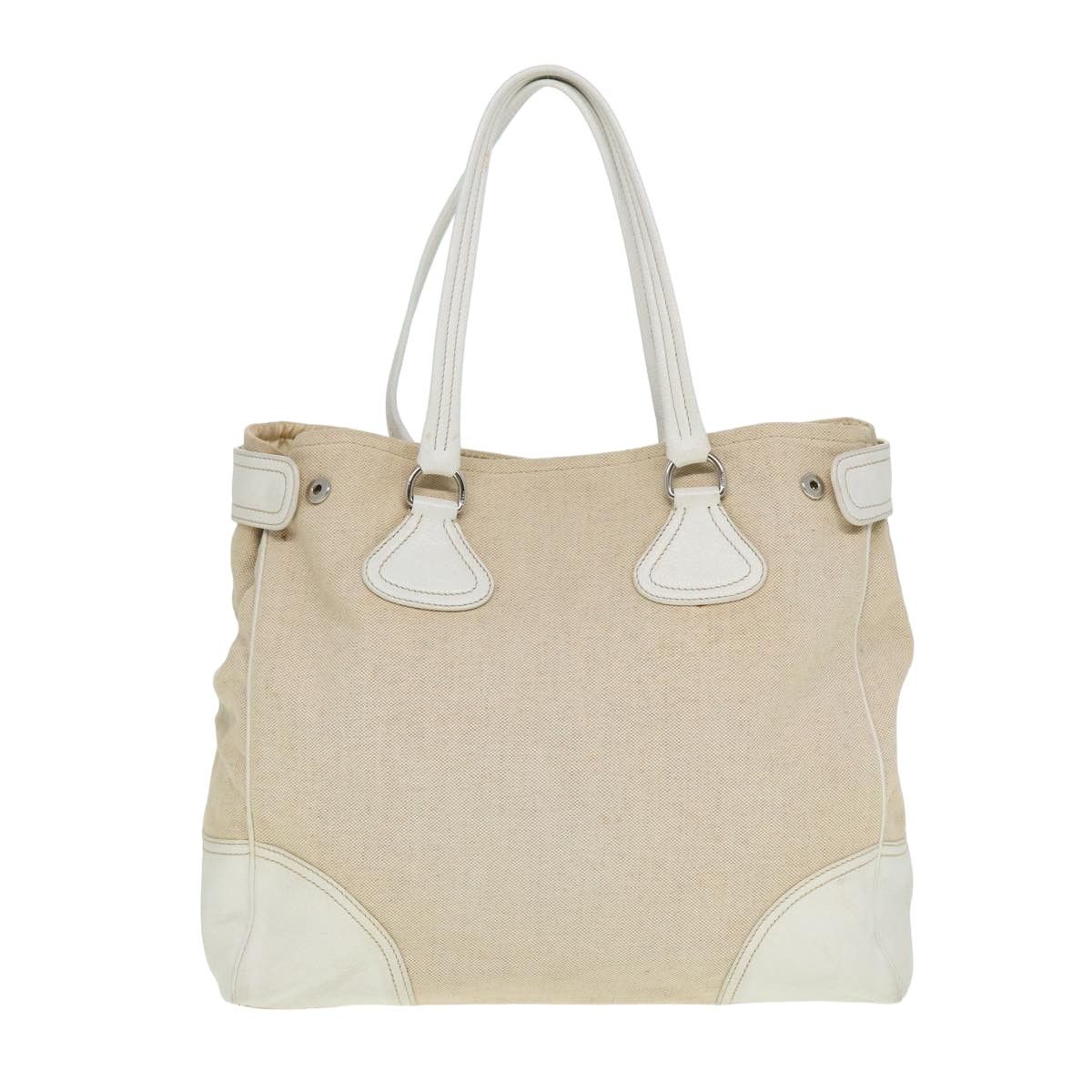 Prada Beige Canvas Shoulder Bag (Pre-Owned) Size ONE SIZE - 2 Thumbnail