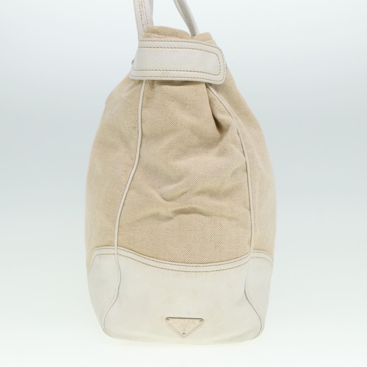 Prada Beige Canvas Shoulder Bag (Pre-Owned) Size ONE SIZE - 12 Thumbnail