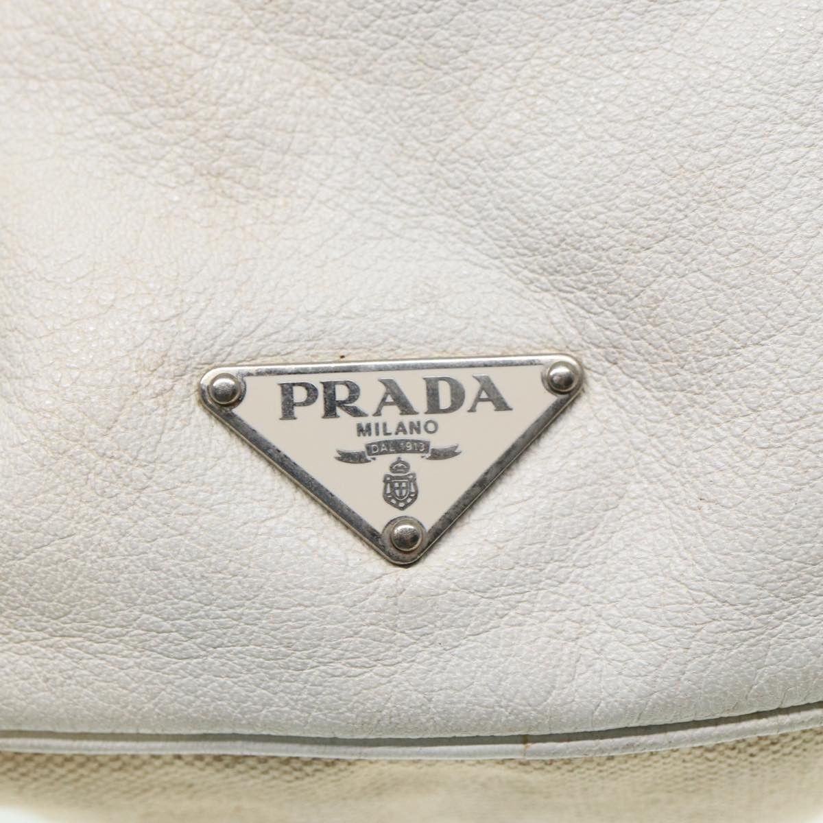 Prada Beige Canvas Shoulder Bag (Pre-Owned) Size ONE SIZE - 9 Thumbnail