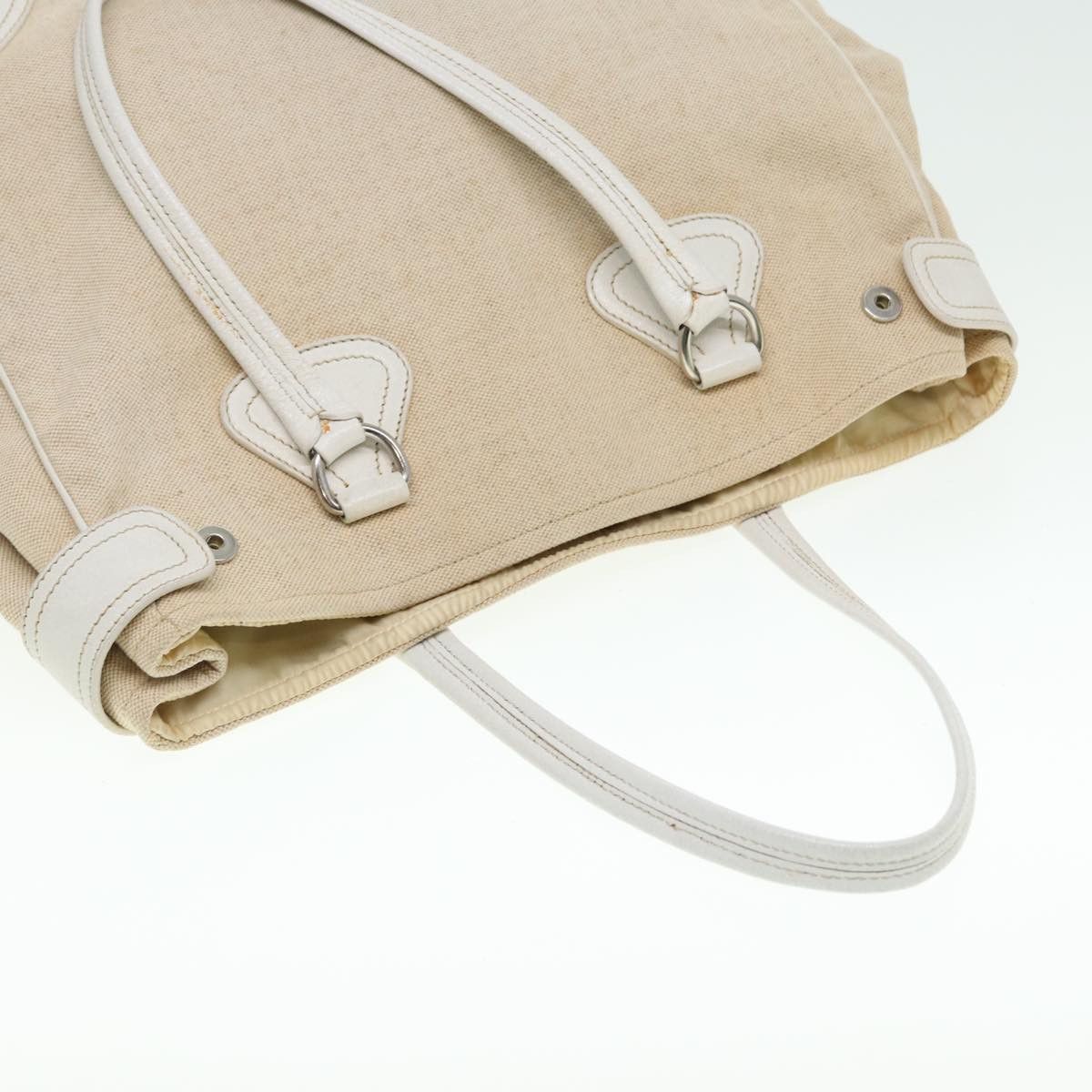 Prada Beige Canvas Shoulder Bag (Pre-Owned) Size ONE SIZE - 4 Thumbnail