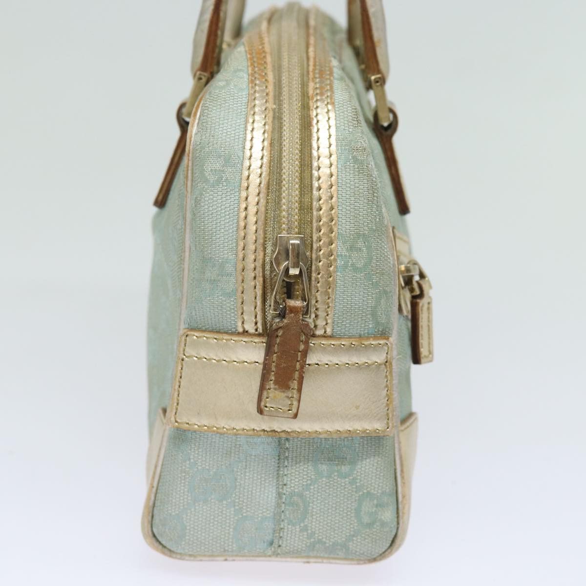 Gucci Bowling Blue Canvas Handbag (Pre-Owned) Size ONE SIZE - 9 Thumbnail