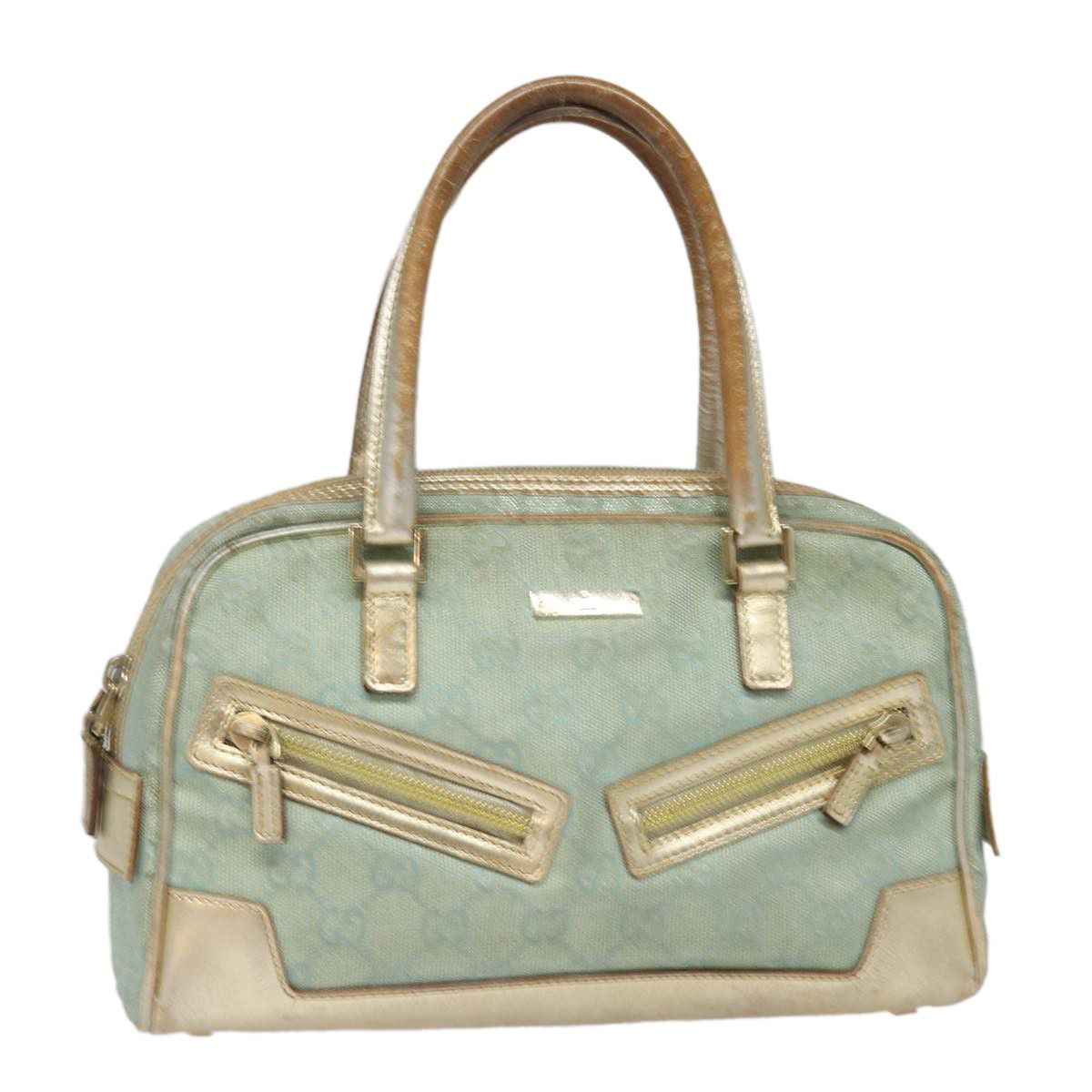 Gucci Bowling Blue Canvas Handbag (Pre-Owned) Size ONE SIZE - 19 Thumbnail