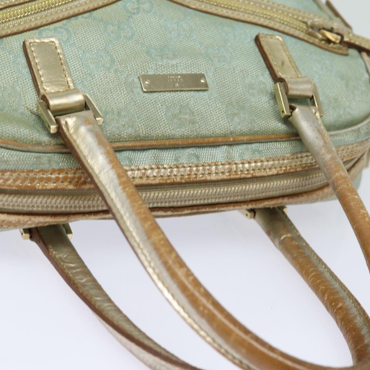 Gucci Bowling Blue Canvas Handbag (Pre-Owned) Size ONE SIZE - 4 Thumbnail