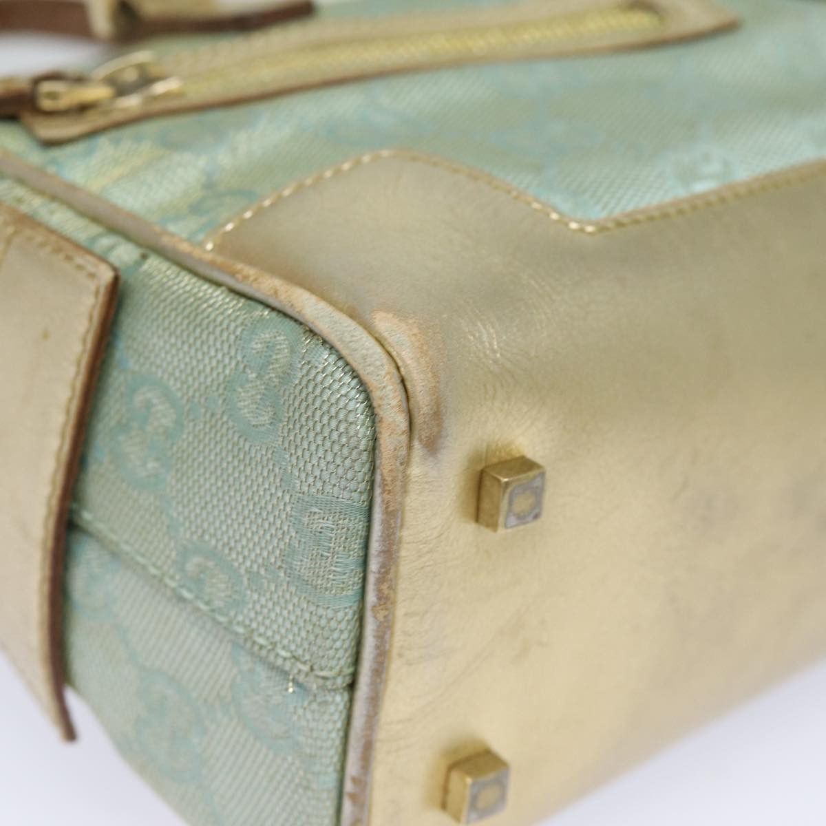 Gucci Bowling Blue Canvas Handbag (Pre-Owned) Size ONE SIZE - 13 Thumbnail