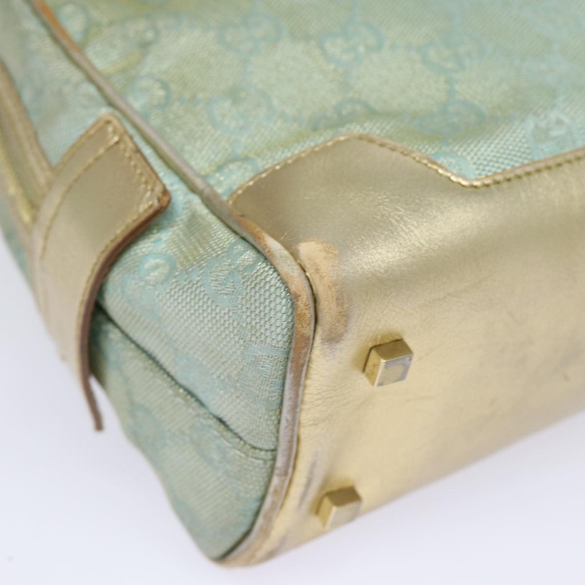 Gucci Bowling Blue Canvas Handbag (Pre-Owned) Size ONE SIZE - 15 Thumbnail