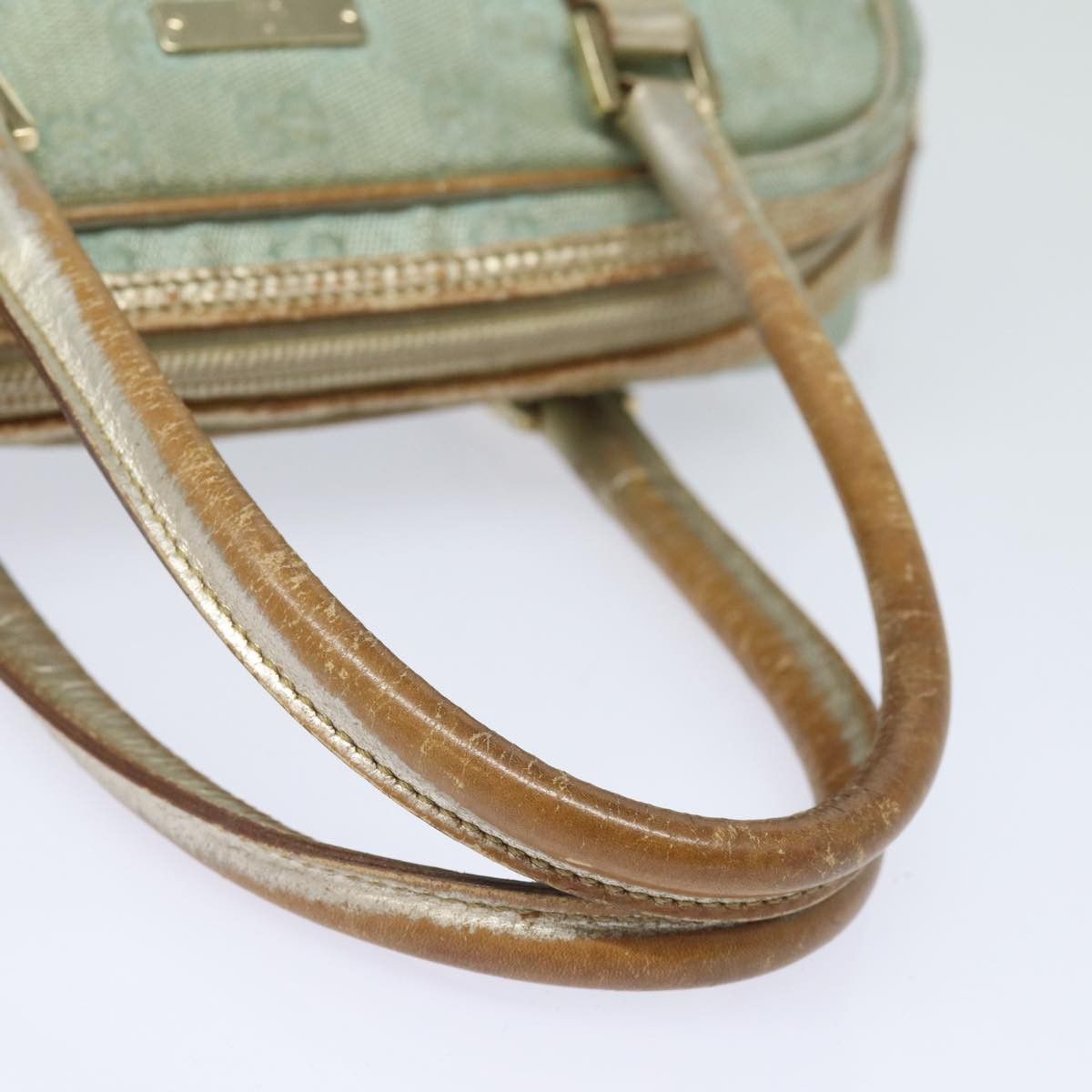 Gucci Bowling Blue Canvas Handbag (Pre-Owned) Size ONE SIZE - 11 Thumbnail