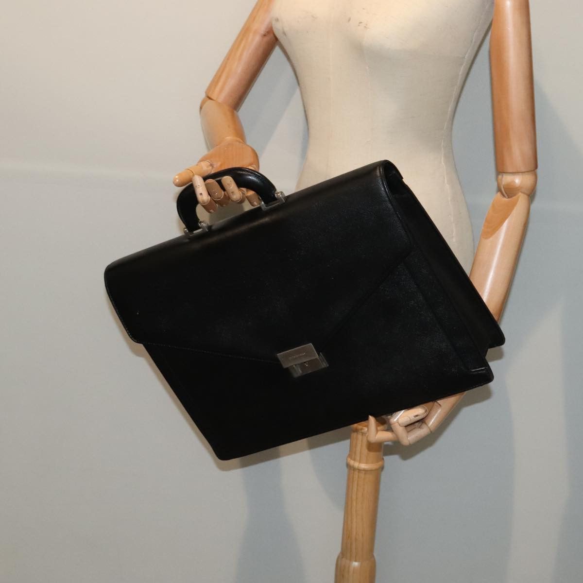 Burberry Black Leather Briefcase Bag (Pre-Owned) Size ONE SIZE - 16 Thumbnail